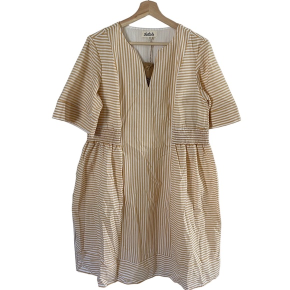 NWT ListIcle yellow striped dress - Picture 2 of 5